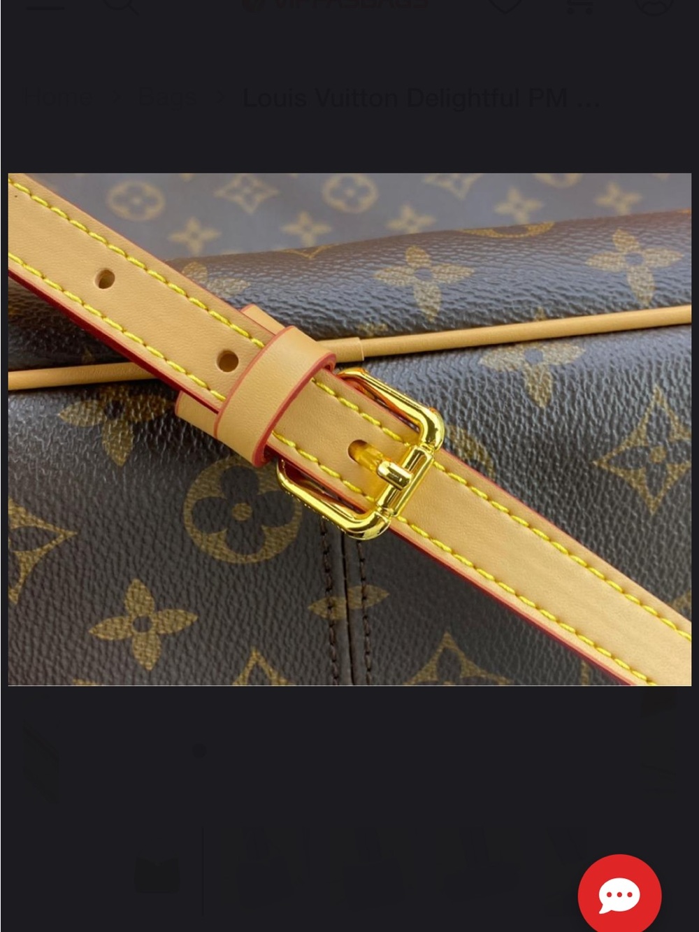 Louis Vuitton Monogram Canvas Shoulder Bag with Tan Trim - Picture 8 of 10